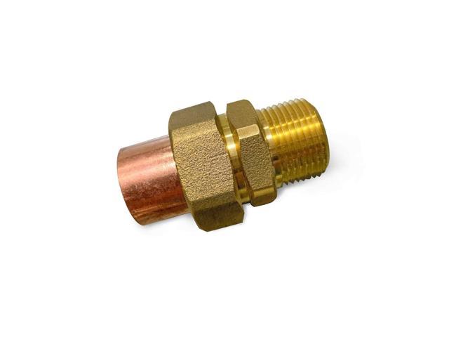 Everflow 1-1/4 Inch Two Female NPT Threaded Lead Free Brass Coupling Easy to Use 