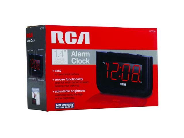 Digital Alarm Clock Easy to Use 1.4-Inch Large Black LED Display with Brightness Control and Repeating Snooze