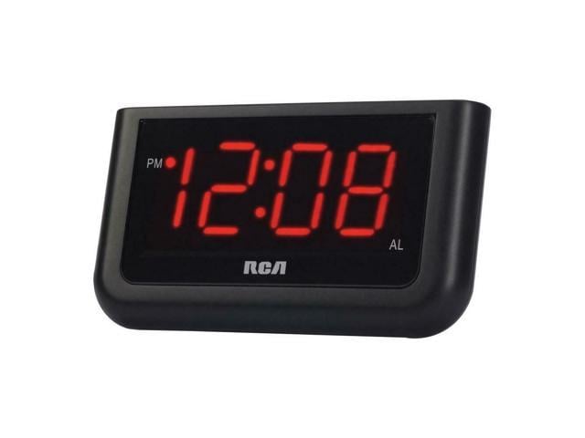 Digital Alarm Clock Easy to Use 1.4-Inch Large Black LED Display with Brightness Control and Repeating Snooze
