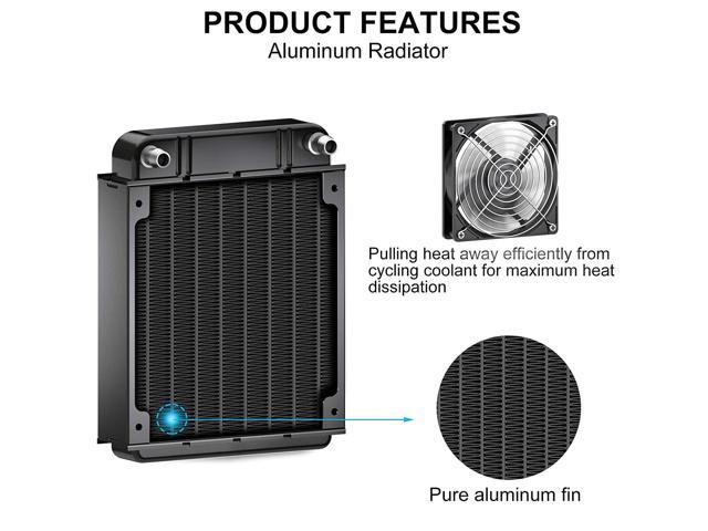 18 Pipe Aluminum Heat Exchanger Radiator for PC CPU Computer Water Cool System 120mm Clyxgs Water Cooling Radiator 