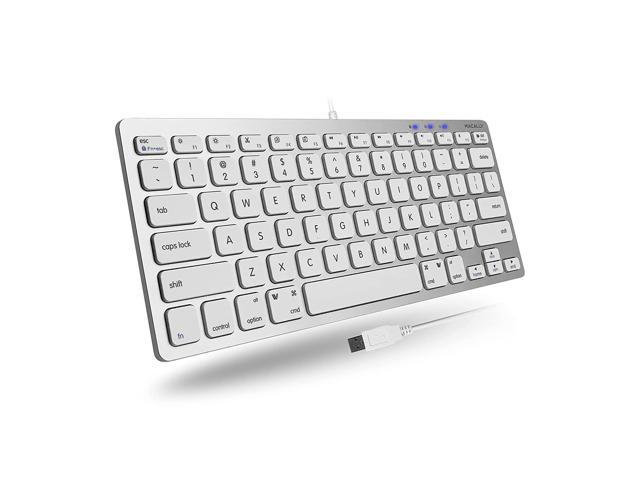 Macally Ultra Slim Wired Computer Keyboard and a Aluminum Laptop Stand for Desk Ideal Space Grey MacBook Accessories