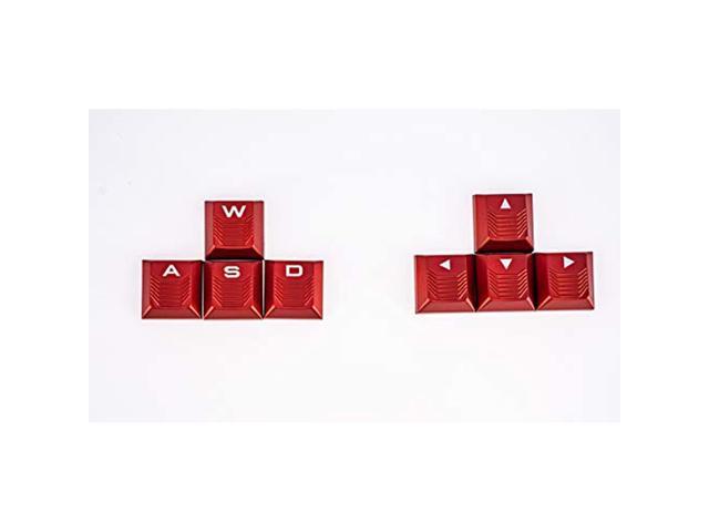 red keycaps wasd