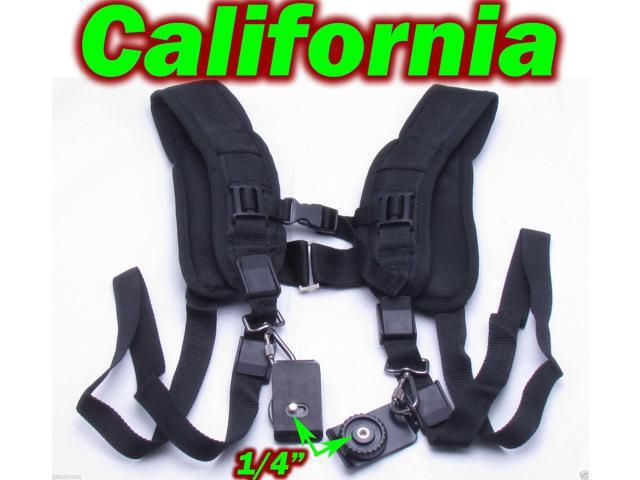 Quick Double Shoulder Belt Strap for Canon Nikon Sony SLR DSLR Cameras Camcorder