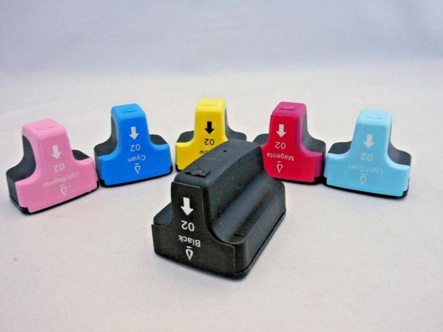 Ink Cartridges for HP Photosmart 2 Compatible HP 02 Bk//C//M//Y//LC//LM US Versions