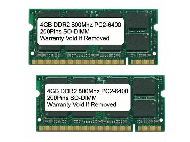 8GB Kit 2x 4GB DDR2 800 MHz PC2-6400 Sodimm Memory for IBM Lenovo HP Dell - Newegg.com