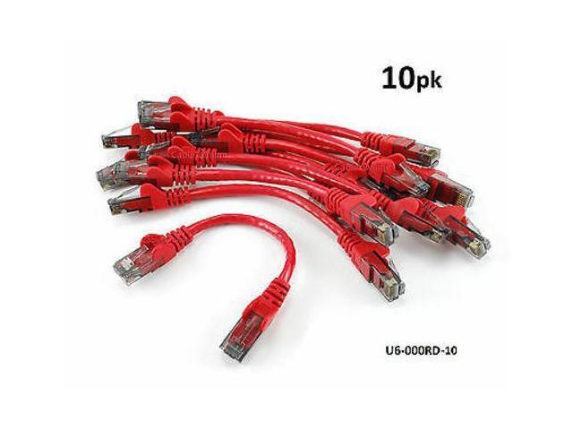 Black 10-PACK 6 inch CAT6 Network UTP Ethernet RJ45 Full 8-Wire Patch Cable