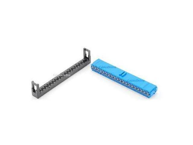 ATA IDE Female Ribbon Cable Connector 80-Wire FC-080BL 2-Pack Blue 40-Pin