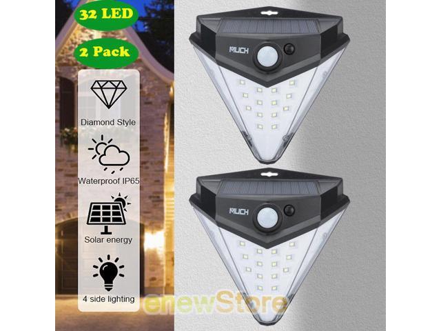 2x32 Led 4 Side Solar Powed Lights Outdoor Waterproof Motion Sensor Night Lamp Newegg Com