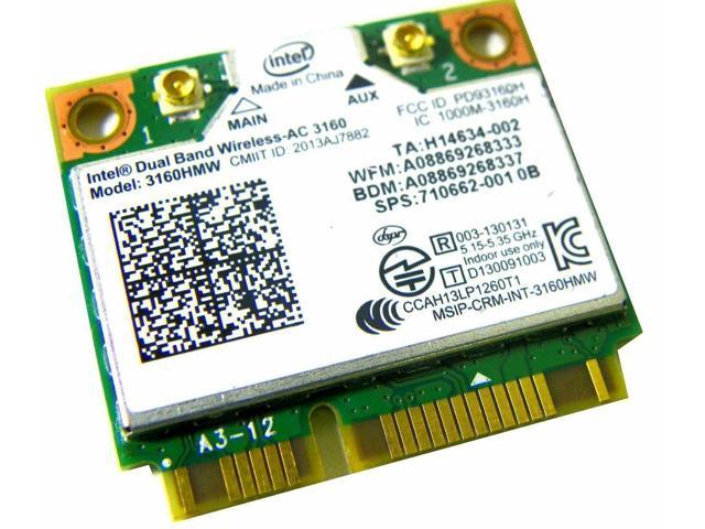 Hp 001 Intel Dual Band Wireless Ac 3160 3160hmw Bluetooth Pcie Half Newegg Com