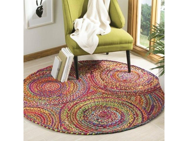 Safavieh Hand Woven Cape Cod Contemporary Red Multi Jute Rug Safavieh Hand Woven Cape Cod Contemporary Red Multi Jute Rug 5 X