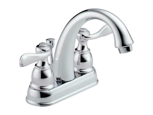 Refurbished Delta 25996lf Eco Windemere Chrome 2 Handle 4 In Centerset Bathroom Sink Faucet Newegg Com