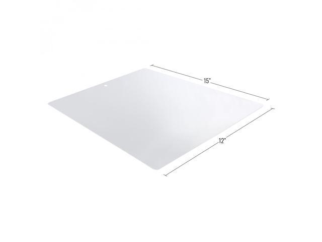2 Pack) Thin Clear Flexible Plastic Kitchen Cutting Board 12 Inch