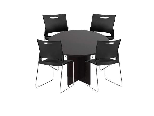 round office table with 4 chairs