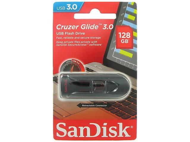 SanDisk Cruzer Glide 128GB USB 3.0 Flash Drive 128bit AES Encryption Model  SDCZ600-128G-G35