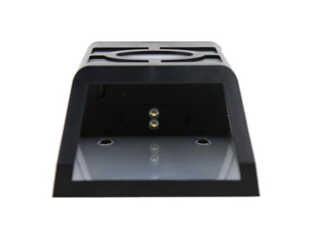 Outdoor Solar Powered Wall 2 Led White Light Path Yard Garden Fence Lamp Black Newegg Com