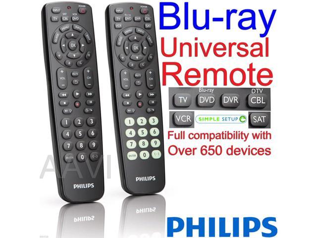 Refurbished Philips Src63wm Universal Remote Control For Blu Ray Dvd Player Dvdr Hdd Tv Cd Newegg Com