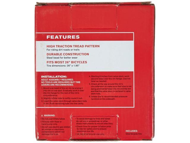Schwinn Mountain Bike Tire Black, 26 x 1.95-Inch