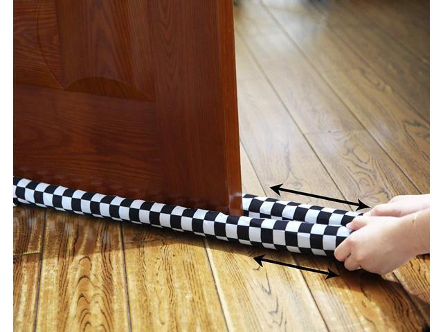 Home Draft Stoppers Maxtid Under Door Draft Blocker Black 32 38