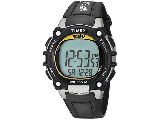 TIMEX CORPORATION TIMEX IRONMAN TRADITIONAL 100 LAP W/BLACK/SILVER/YELL ...