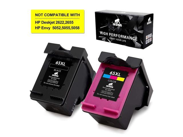 2 Pack for HP 65 XL 65XL Black Ink Cartridge for HP ENVY 5055 5052 5058