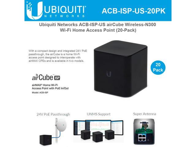 Ubiquiti Networks airCube ACB-ISP-US Wireless-N300 Wi-Fi airMAX Home Wi-Fi  Access Point (20 Pack)
