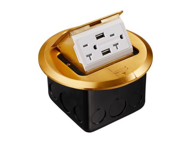 Torchstar Pop Up Electrical Floor Outlet Box Ul Listed Countertop