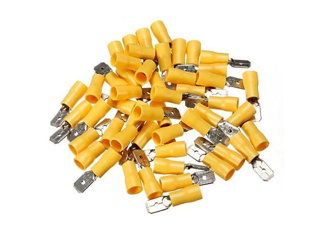 100pcs Male/&Female Insulated Spade Wire Crimp Terminal Cable Connectors Tool Kit