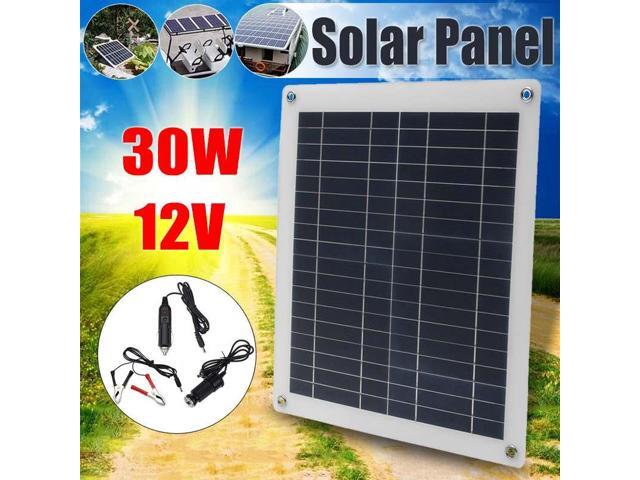Portable 30w 12v Mini Solar Panel Flexible Volt Polysilicon Battery Charging System Portable 420370mm For Home Outdoor