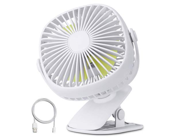 Orange Tech Usb Clip Desk Personal Fan With Night Light Table