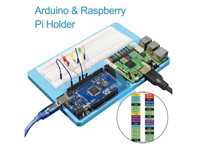 kuman Raspberry Pi Holder Breadboard Kit Mega 2560 & Raspberry Pi 3 Model B 7 in 1 RAB Holder kit for Arduino Uno R3 Raspberry Pi Holder Breadboard Kit 2 Model B,1 Model B+ RPI Zero and Zero W 