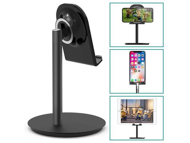 Klearlook Cell Phone Stand Angle Adjule Desk Holder Compatible For Iphone Galaxy Tablet Smartphone Black Newegg Com