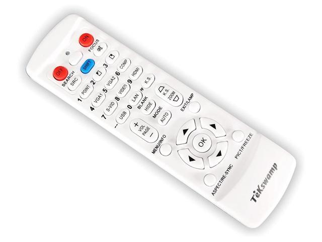 White for InFocus Learn Big IN2102EP TeKswamp Video Projector Remote Control 