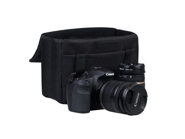 Black Camera Bag Insert BOMKEE DSLR SLR Waterproof Foldable Camera Inner Case for Sony,Canon,Nikon,Olympus