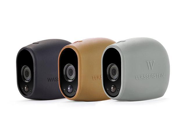 Black//Brown//Grey//Blue 4 x Silicone Skins Compatible with Arlo Smart Security 100/% Wire-Free Cameras /— by Wasserstein