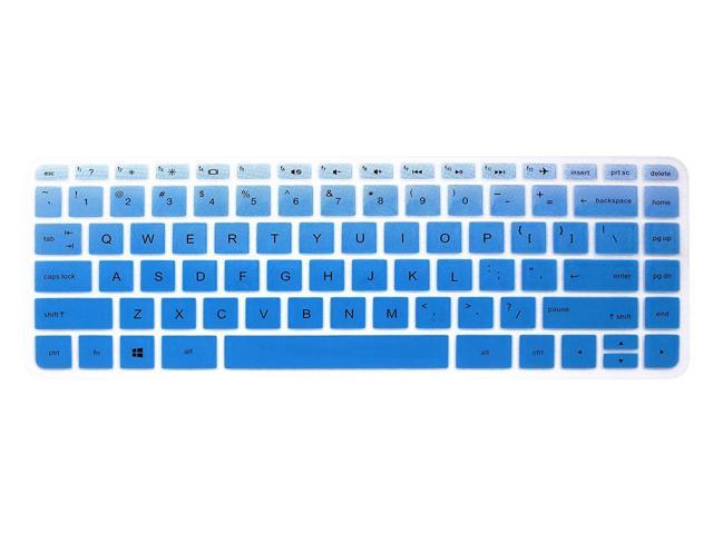 Rainbow+Clear Keyboard Cover Skin Compatible HP Stream 14 Inch Laptop,HP Stream 14-ax Series,14 inch HP Pavilion,Keyboard Protector Cover Skin for HP 14 Laptop 