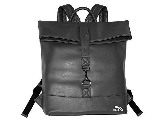 vegan leather backpack laptop