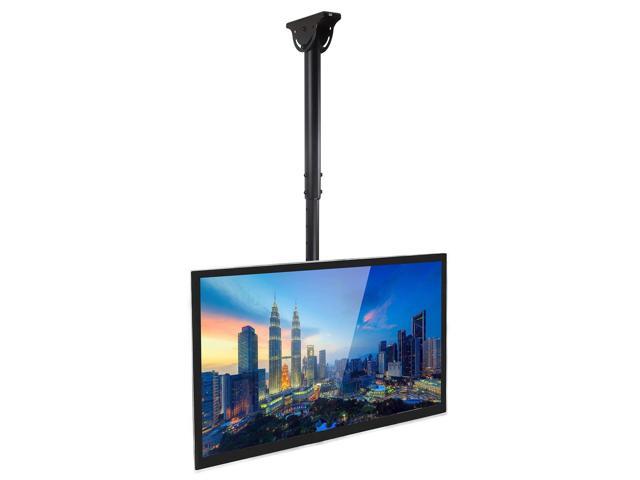 Mount It Tv Ceiling Mount Bracket Adjustable Height Full Motion 360 Deg Rotation Tilting Swiveling For Flat Panel Lcd Led Oled Plasma Tvs Fits Up