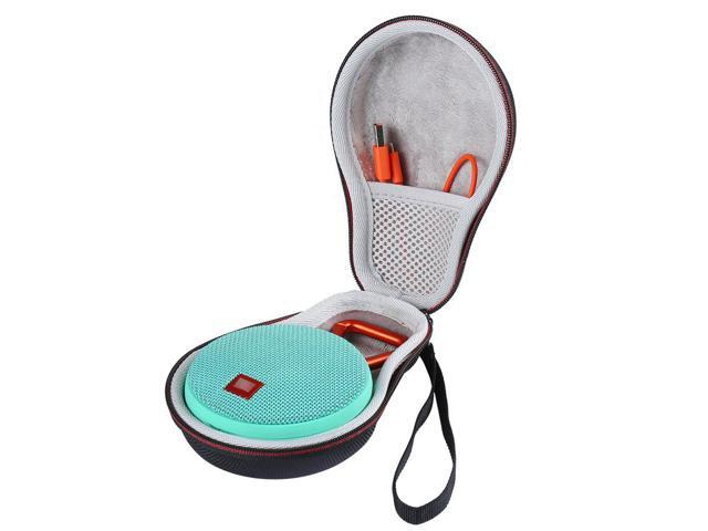 LuckyNV Carry Travel Protective Case For JBL Clip 2 Clip 3 Bluetooth Speaker Extra Space For Plug /& Cables Black