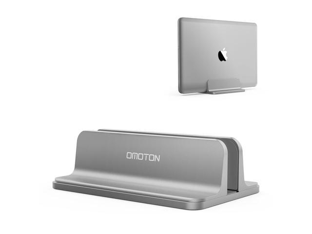 Up to 17.3 inch Adjustable Size Surface Chromebook and Gaming Laptops OMOTON Desktop Aluminum MacBook Stand with Adjustable Dock Size Vertical Laptop Stand Fits All MacBook Gray