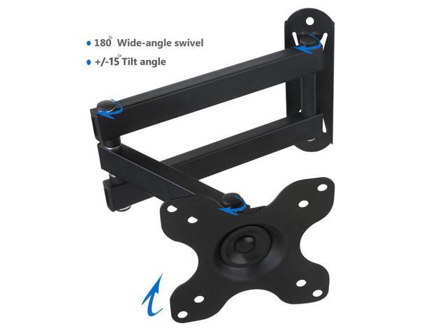 WALI Articulating TV LCD Monitor Wall Mount Full Motion 14" Extension Arm for 