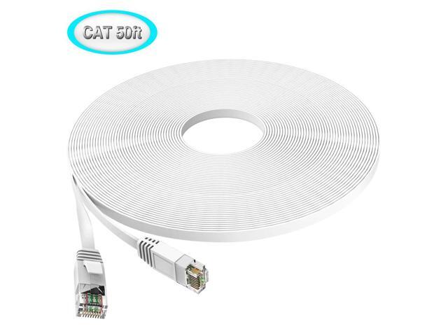 50/' FT CAT5 CAT5E RJ45 Network LAN Patch Ethernet Cable Snagless Cord Grey Feet