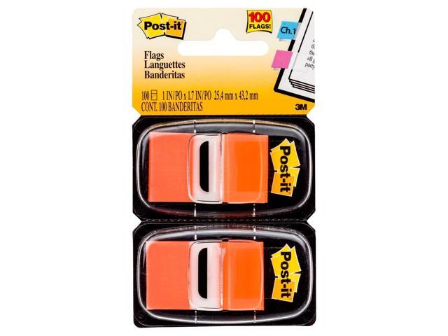 100 Flags//Dispenser Post-it 680YW2 Standard Page Flags in Dispenser Yellow
