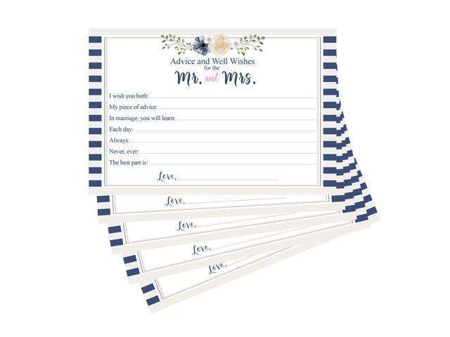 Advice Well Wishes For The Bride And Groom Wedding Cards