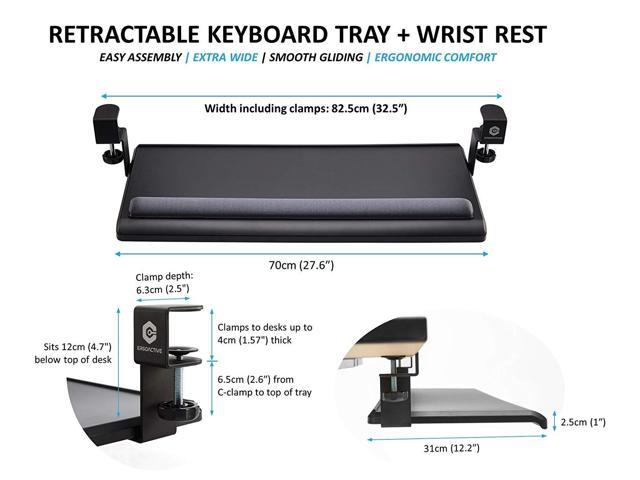 Wide Tray Ergoactive Extra Wide Under Desk Keyboard Tray With