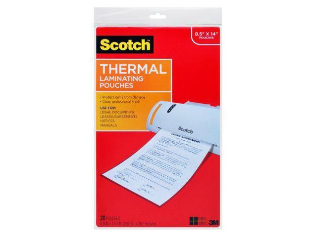 TP3855-20 Legal Size 20-Pack 8.9 x 14.4-Inches Thermal Laminating Pouches