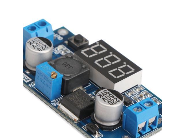 24v to 12v Step Down Converter DROK LM2596 Analog Control Buck Transformer DC-DC Voltage Reducer Regulator Module 36V 24V 12V to 5V 2A Power Inverter Volt Stabilizer with Red LED Display Voltmeter