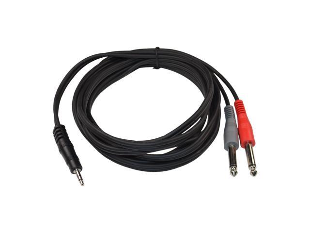 Mini 1//8 TRS Stereo Female to 2X 6.35mm 1//4 Mono TS Male Y-Splitter Cable 8-inch//20cm COMeap 3.5mm