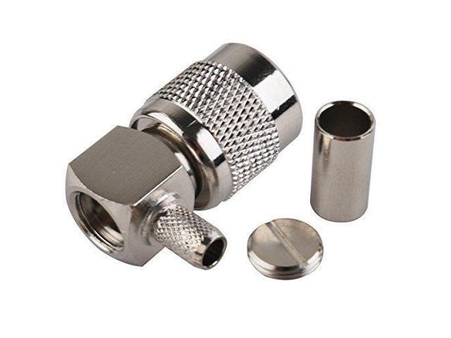 RG400 BNC MALE ANGLE to N MALE RIGHT ANGLE Coaxial RF Pigtail Cable USA
