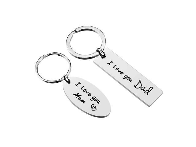 i love mom and dad keychain