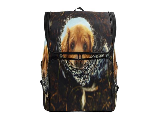 MRMIAN Couple Of Funny Dogs On A Motorbike Large Capacity School Backpack Bookbag for Collage Students Women Man Travel Hiking Camping Daypack 19x14x7 Inches 